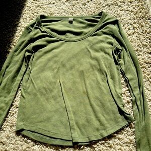 Forest green long sleeved top